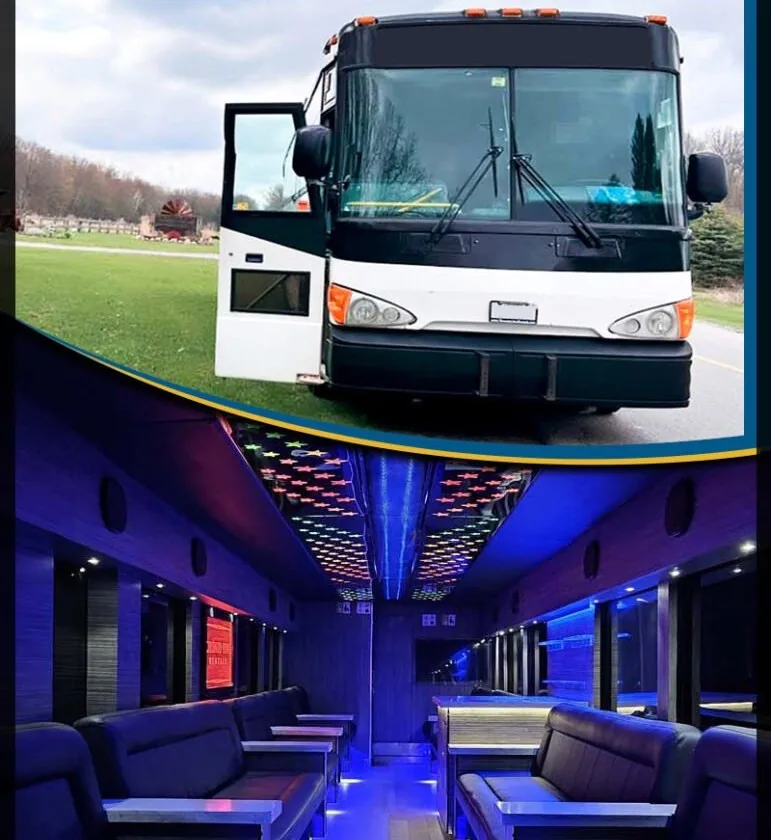 Luxury party bus serving Hamilton