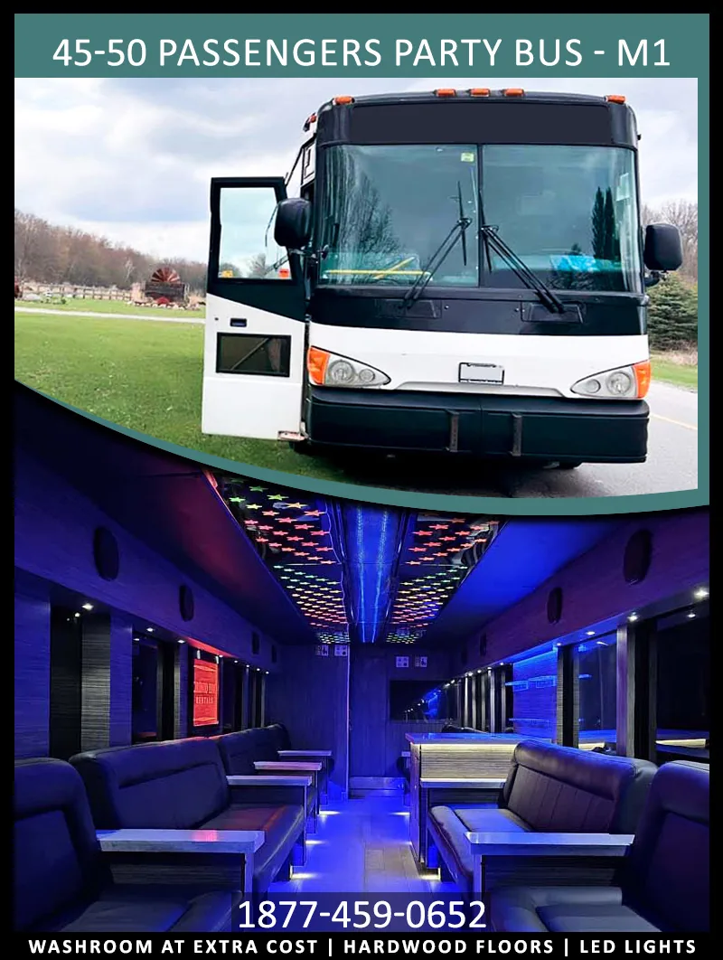45–50 Passenger Party Bus, party bus for 45–50 guests in Toronto