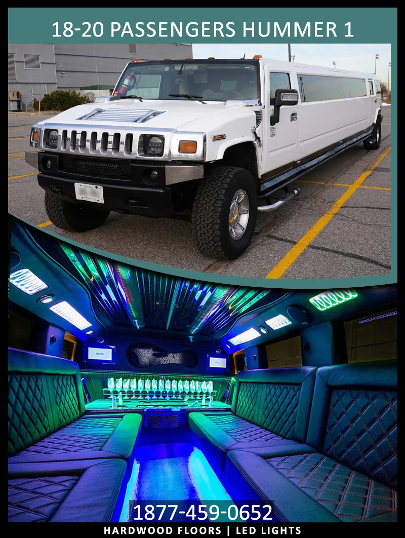 18–20 Passenger Hummer Stretch, party bus for 18–20 guests in Toronto